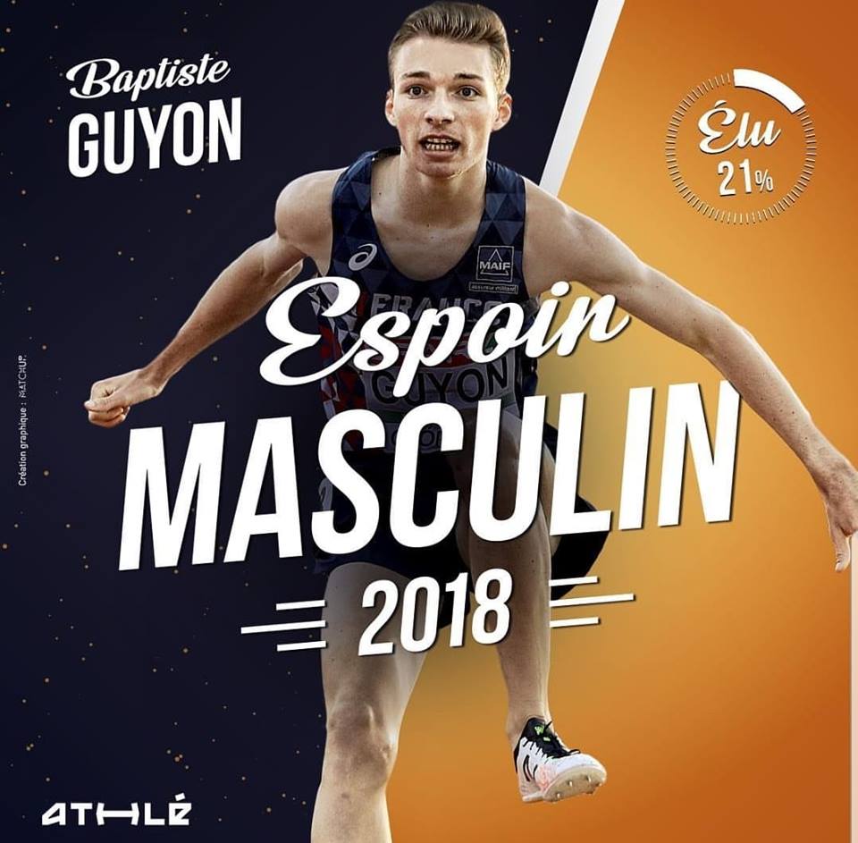 BAPTISTE GUYON ÉLU ESPOIR MASCULIN&nbsp;2018
