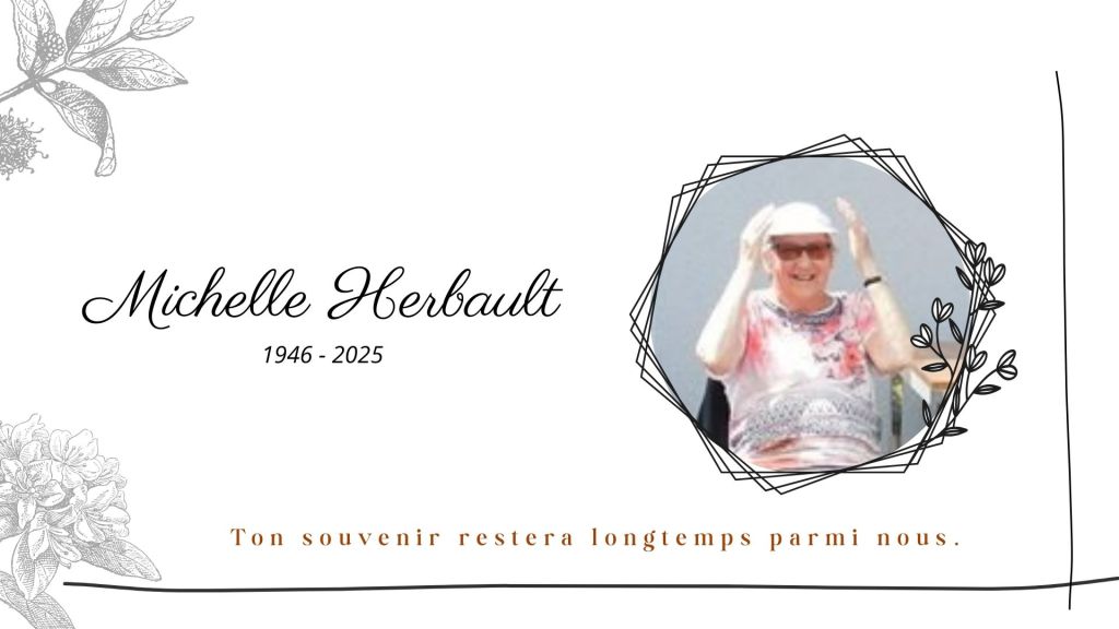 Triste nouvelle – décès de Michelle&nbsp;HERBAULT