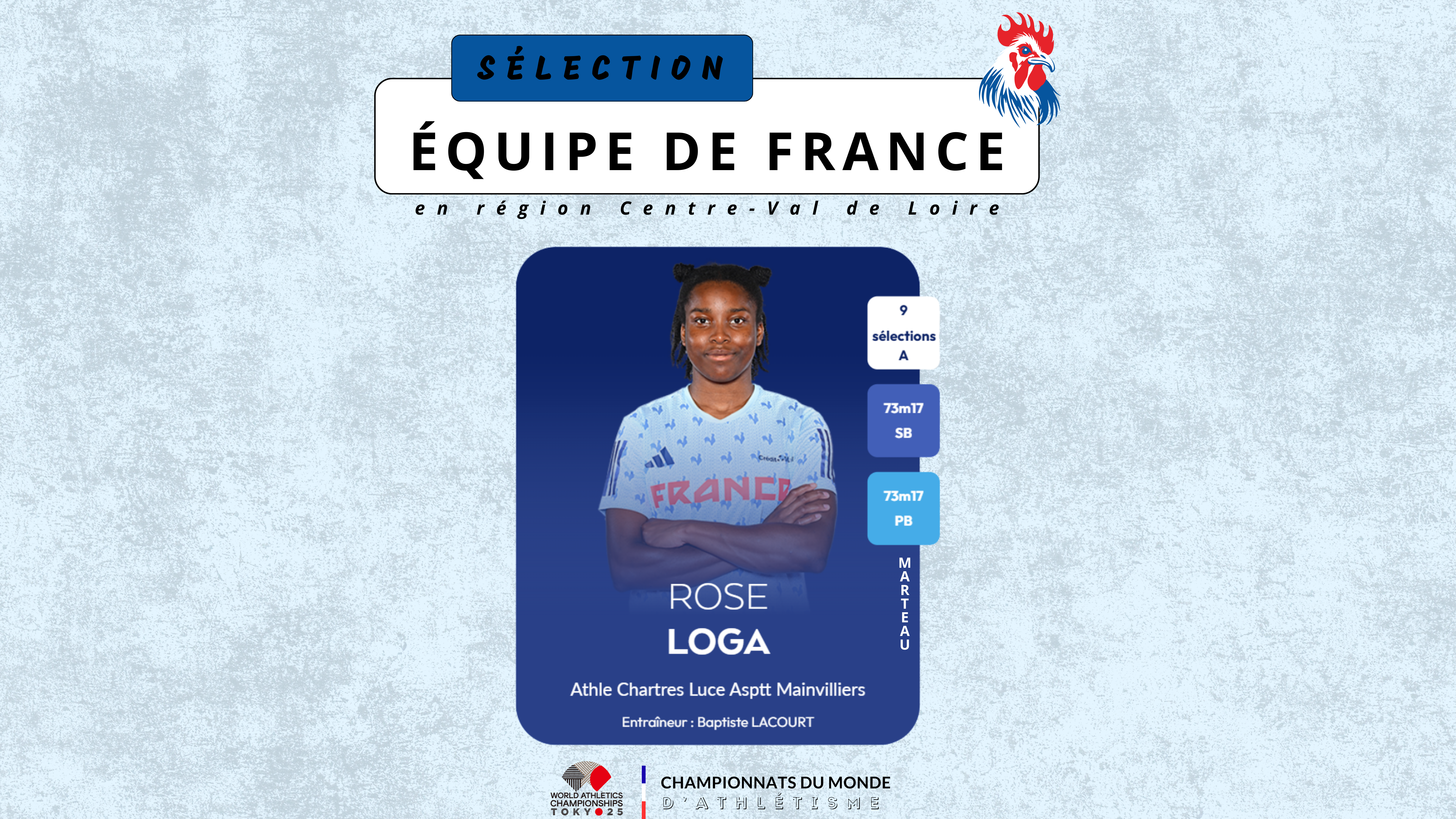 Rose LOGA sélectionnée pour les Mondiaux