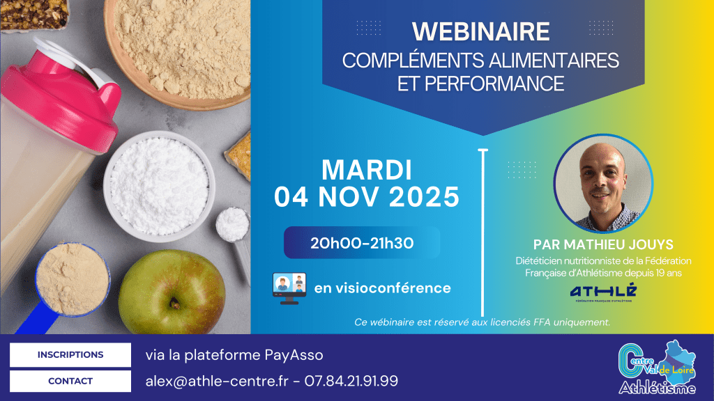 Webinaire : compléments alimentaires et&nbsp;performance