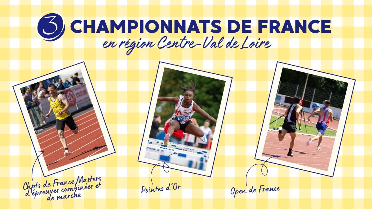 Trois Championnats de France cet été en Centre-Val de Loire&nbsp;!